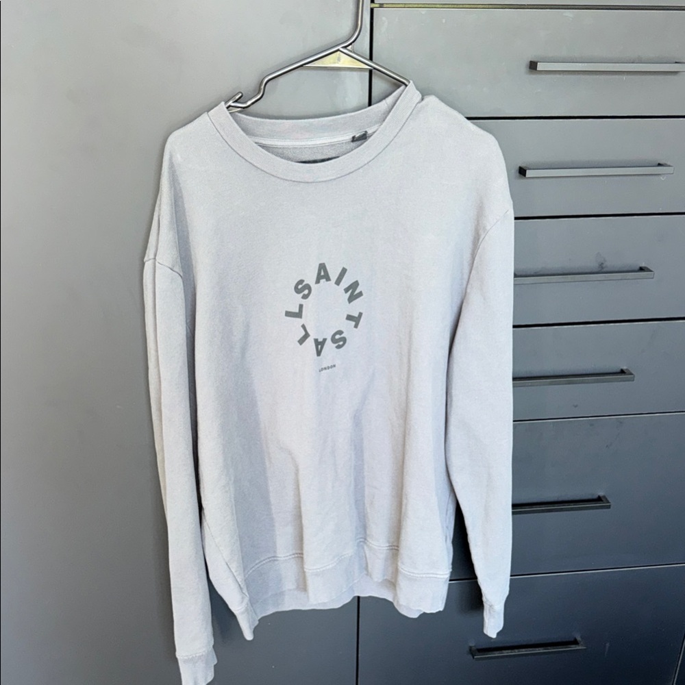 All Saints Gray Crewneck Sweater